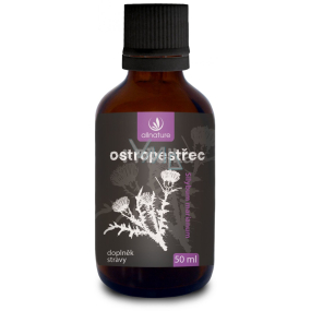 Allnature Ostropestrec bylinné kvapky prispieva k dobrému čistenie, regeneráciu, detoxikáciu a funkciu pečene doplnok stravy 50 ml