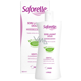 Saforelle Gél na intímnu hygienu jemná čistiace starostlivosti, utišuje a upokojuje podráždenia, bez mydla 500 ml