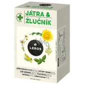 Leros Pečeň a žlčník bylinný čaj na podporu správnej funkcie pečene a žlčníka 20 x 1,5 g