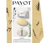 Payot Box Herbier Creme Universelle BIO univerzálny pleťový krém s levanduľovým olejom 50 ml + tuhý výživný krém na telo a tvár s rozmarínovým esenciálnym olejom 1 ks + lufové rukavice 1 ks, kozmetická sada 2022