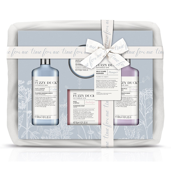 Baylis & Harding Cotswold Spa pena do kúpeľa 300 ml + sprchový krém 300 ml + toaletné mydlo 150 g + kúpeľová soľ 100 g + prútený košík, kozmetická súprava pre ženy