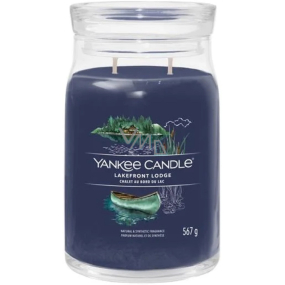 Yankee Candle Lakefront Lodge - Vonná sviečka Lakefront Lodge Signature veľké sklo 2 knôty 567 g