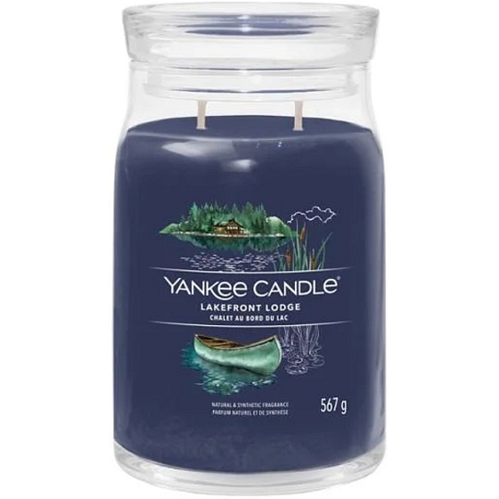 Yankee Candle Lakefront Lodge - Vonná sviečka Lakefront Lodge Signature veľké sklo 2 knôty 567 g