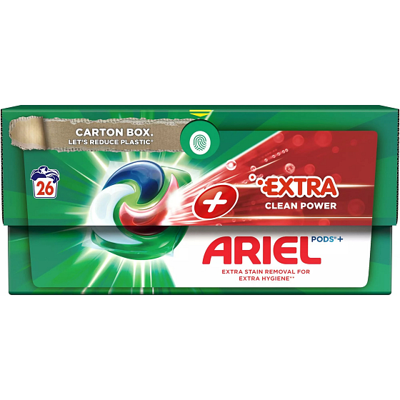 Ariel Extra Clean Power univerzálne pracie gélové kapsuly 26 kusov