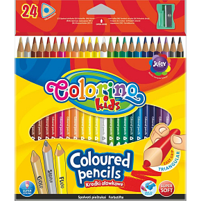 Colorino Pastelky trojhranné 24 farieb + orezávátko
