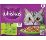 Whiskas Vybrané menu v želé hovädzie, kuracie, losos, tuniak v kapsuliach 12 x 85 g