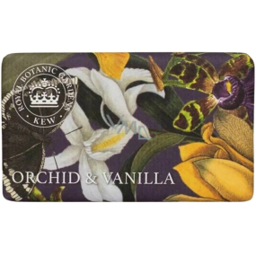 Anglické mydlo Orchidea & Vanilka prírodné parfumované toaletné mydlo s bambuckým maslom 240 g