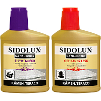 Sidolux čistiace mlieko na náhrobky, 330 ml + prostriedok na ošetrenie náhrobkov, 250 ml
