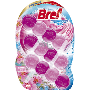 Bref Brilliant Gel Jarný dážď WC blok 3× 42 g