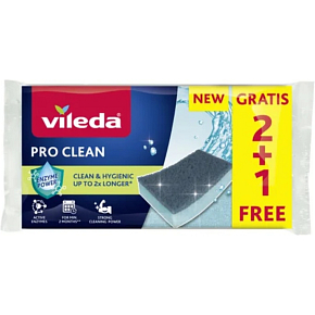 Vileda Pro Clean hubka na riad, 2+1 ks