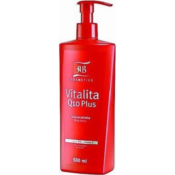 Ab Vitalita Q10 Plus telové mlieko s dávkovačom na suchú pokožku 500 ml