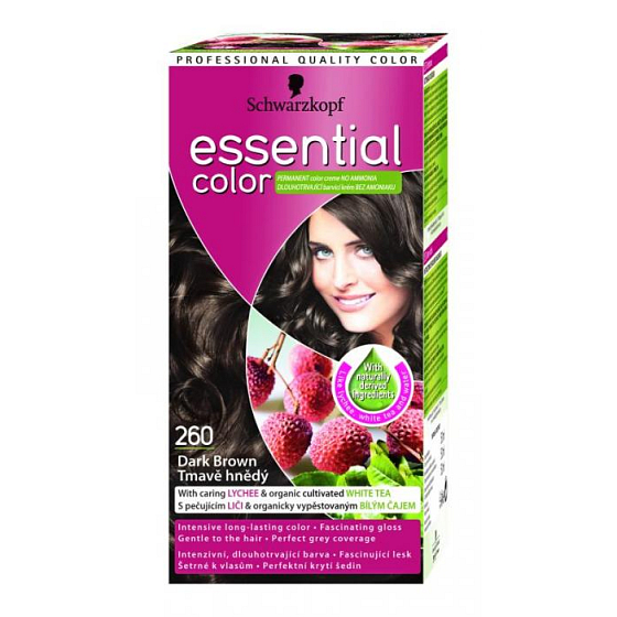 Schwarzkopf Essential Color dlhotrvajúca farba na vlasy 260 Tmavohnedá