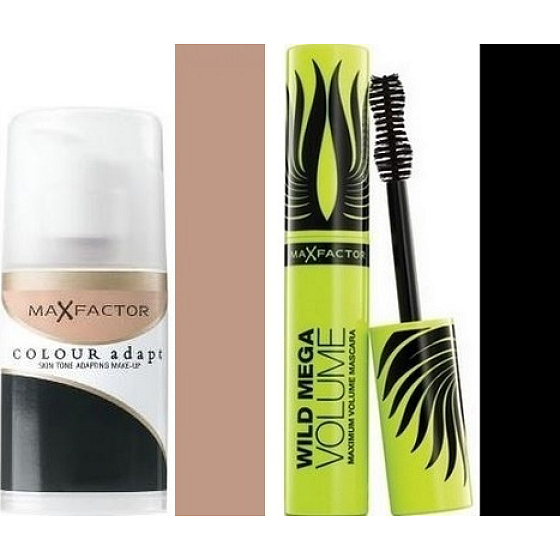Max Factor Colour Adapt make-up 70 Natural 34 ml + Wild Mega Volume riasenka čierna 11 ml