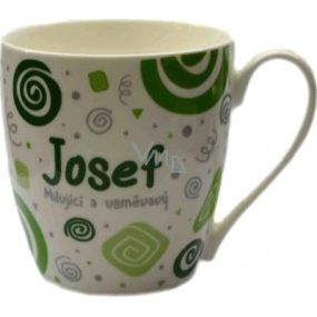 Nekupto Twister hrnček s menom Josef zelený 0,4 litra