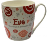 Nekupto Twister hrnček s menom Eva červený 0,4 litra