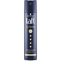 Taft Ultimate, lak na vlasy s maximálnou fixáciou s efektom lesku, sila fixácie 5+, 250 ml