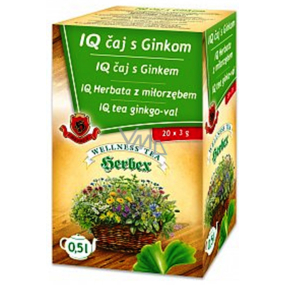 Herbex IQ čaj s Ginko zvyšuje odolnosť proti stresu 20 x 3 g