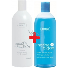 Ziaja Marine Algae Spa morské riasy sprchový gél 500 ml + Kozie mlieko sprchový gél 500 ml, duopack