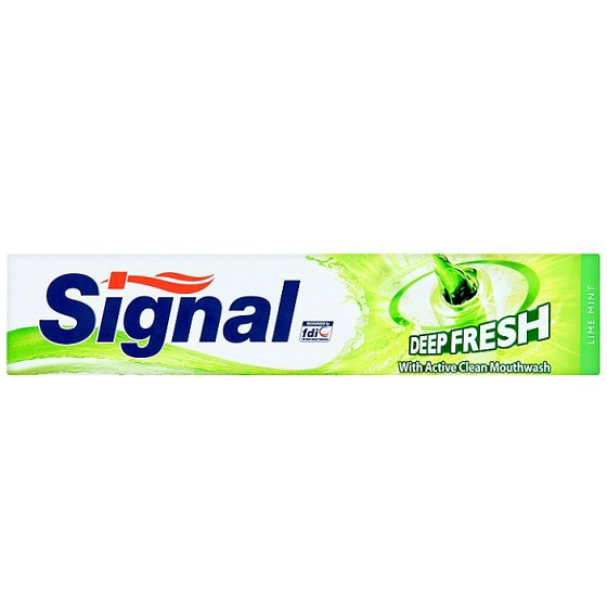 Signal Deep Fresh Lime Mint zubná pasta s ústnou vodou 75 ml