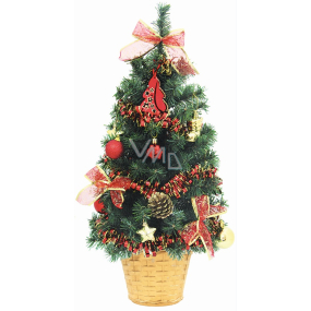 Stromček s červeno-zlatým dekorom 60 cm