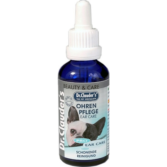 Dr. Clauders Ohren Pflege Jemný prostriedok k šetrnému čistenie uší pre psov a mačky 50 ml