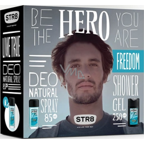 Str8 Live True parfumovaný deodorant sklo pre mužov 85 ml + sprchový gél 250 ml, kozmetická sada
