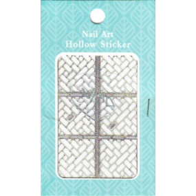 Nail Accessory Hollow Sticker šablónky na nechty multifarebné tehličky 1 aršík 129