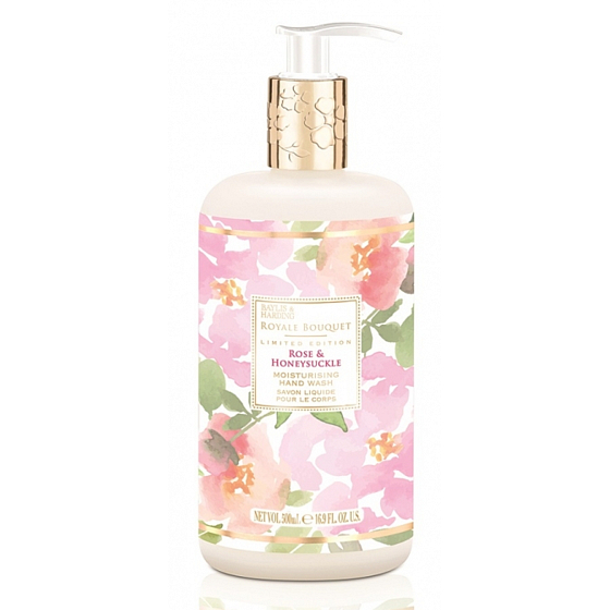 Baylis & Harding Ruže a Zimolez tekuté mydlo na ruky dávkovač 500 ml