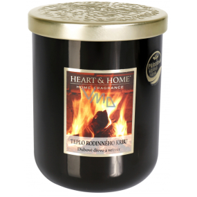 Heart & Home Teplo rodinného krbu Sójová vonná sviečka veľká horí až 70 hodín 340 g