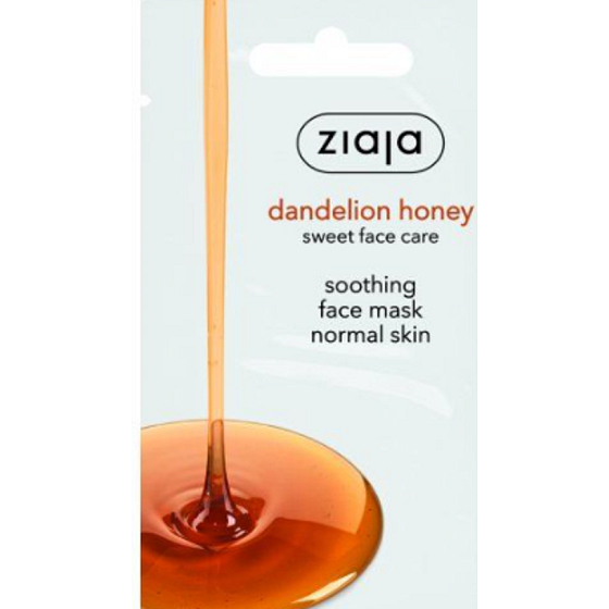 Ziaja Dandelion Honey upokojujúca pleťová maska s púpavovým medom pre normálnu pleť 7 ml