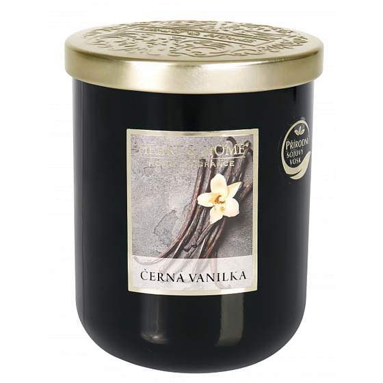 Sviečka Heart & Home Black Vanilla Soy veľká sviečka horí až 70 hodín 340 g