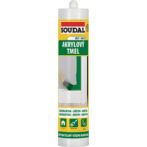 Soudal akrylový tmel, prekrývateľný, biely, 300 ml