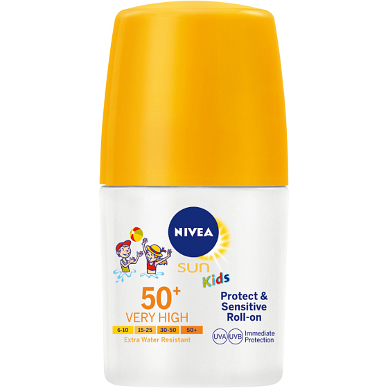 Nivea Sun Kids Sensitive protect & play OF 50 detské mlieko na opaľovanie, 50 ml