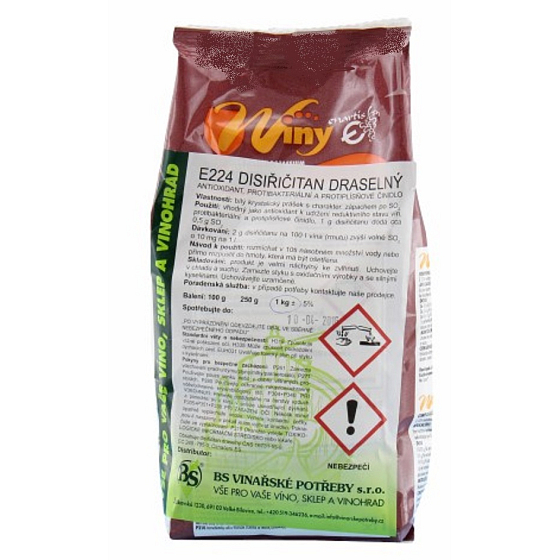 WINY Disiričitan draselný E224 Pyrosulfit draselný pre potraviny - konzervant 100 g