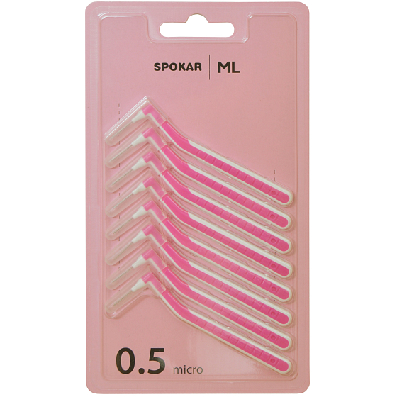 Spokar ML Medzizubné kefky L 0,5 mm micro, sada 8 kusov