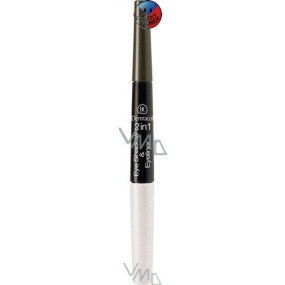 Dermacol Eye Shadow & Eye 2v1 očné tiene a ceruzka na oči 04 biela, zelená 5 g