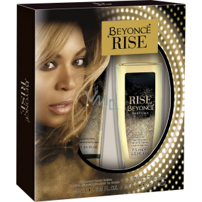 Beyoncé Rise parfumovaný dezodorant sklo pre ženy 75 ml + telové mlieko 75 ml, kozmetická sada