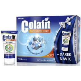 Apotex Colafit čistý kryštalický kolagén 120 kociek + Colafit Akut Pre masážny krém 50 ml, darčeková sada