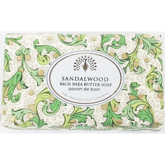 English Soap Santalové drevo prírodné parfumované mydlo s bambuckým maslom 190 g