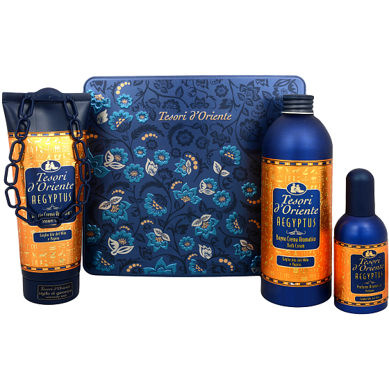 Tesoro d Oriente Aegyptus toaletná voda 100 ml + sprchový gél 250 ml + pena do kúpeľa 500 ml, pre ženy darčeková sada