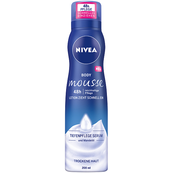 Nivea Body Mousse Intense Moisture Serum výživná telová pena pre suchú a veľmi suchú pokožku 200 ml
