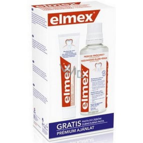 Elmex Caries Protection ústna voda 400 ml + Caries Protection s Aminfluorid zubná pasta 75 ml, duopack