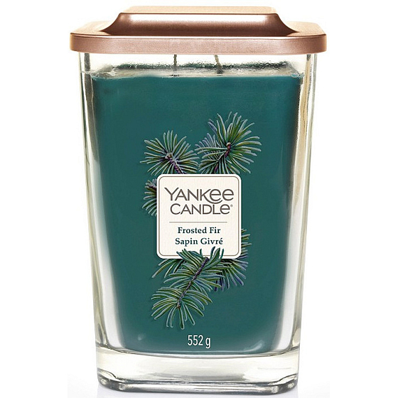 Yankee Candle Frosted Fir - ojíněná jedľa sójová vonná sviečka Elevation veľká sklo 2 knôty 552 g