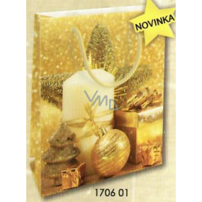 Nekupto Darčeková papierová taška 23 x 18 x 10 cm Vianočný 1706 01 WBM