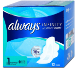 Always Infinity Normálne hygienické vložky s krídlami 12 kusov