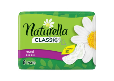 Naturella Classic Maxi hygienické vložky s vôňou harmančeka a krídelkami 8 kusov