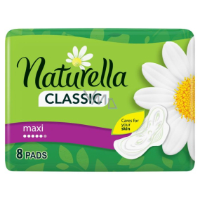 Naturella Classic Maxi hygienické vložky s vôňou harmančeka a krídelkami 8 kusov