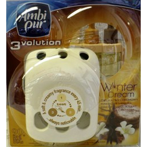 Ambi Pur 3 Volution Winter Dream elektrický osviežovač vzduchu strojček + 3 náplne