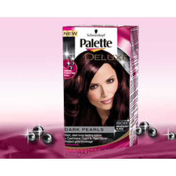 Schwarzkopf Palette Deluxe farba na vlasy 808 mahagónové čierna 115 ml