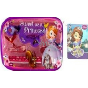 Disney Princess - Sofia sponky 2 kusy + gumičky do vlasov 2 kusy + mini hrebienok 1 kus + etue, darčeková sada